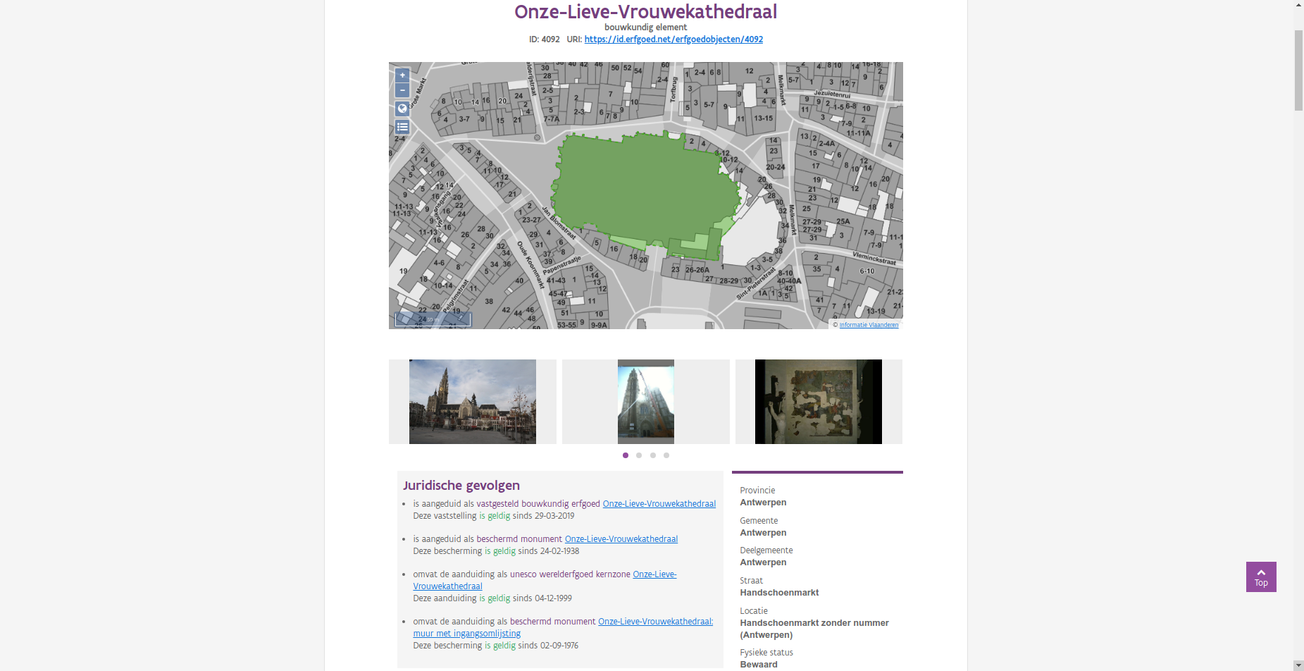 De Onze-Lieve-Vrouwekathedraal, erfgoedobject en zijn aanduidingen