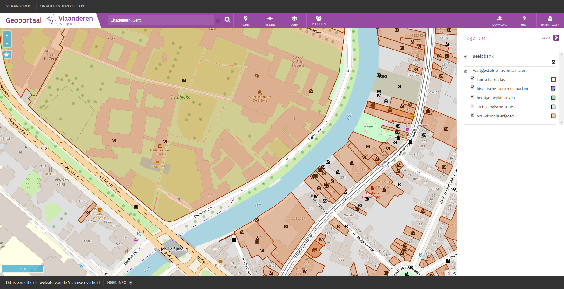 Een zicht op de Bijloke-site in Gent met alle gekende afbeeldingen van deze omgeving